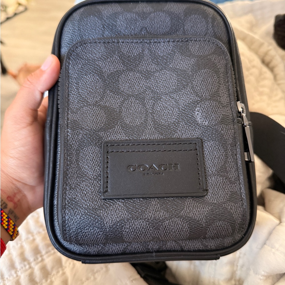 Coach Gray Monogram Men's Belt Bag
